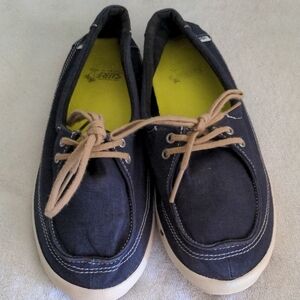 Vans Blue Boat Shoes with Moccasin Stitching 9.5